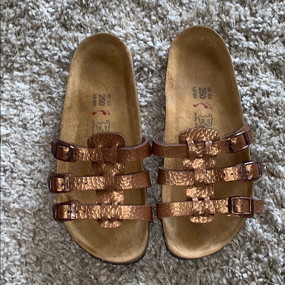 birkenstock bronze sandals
